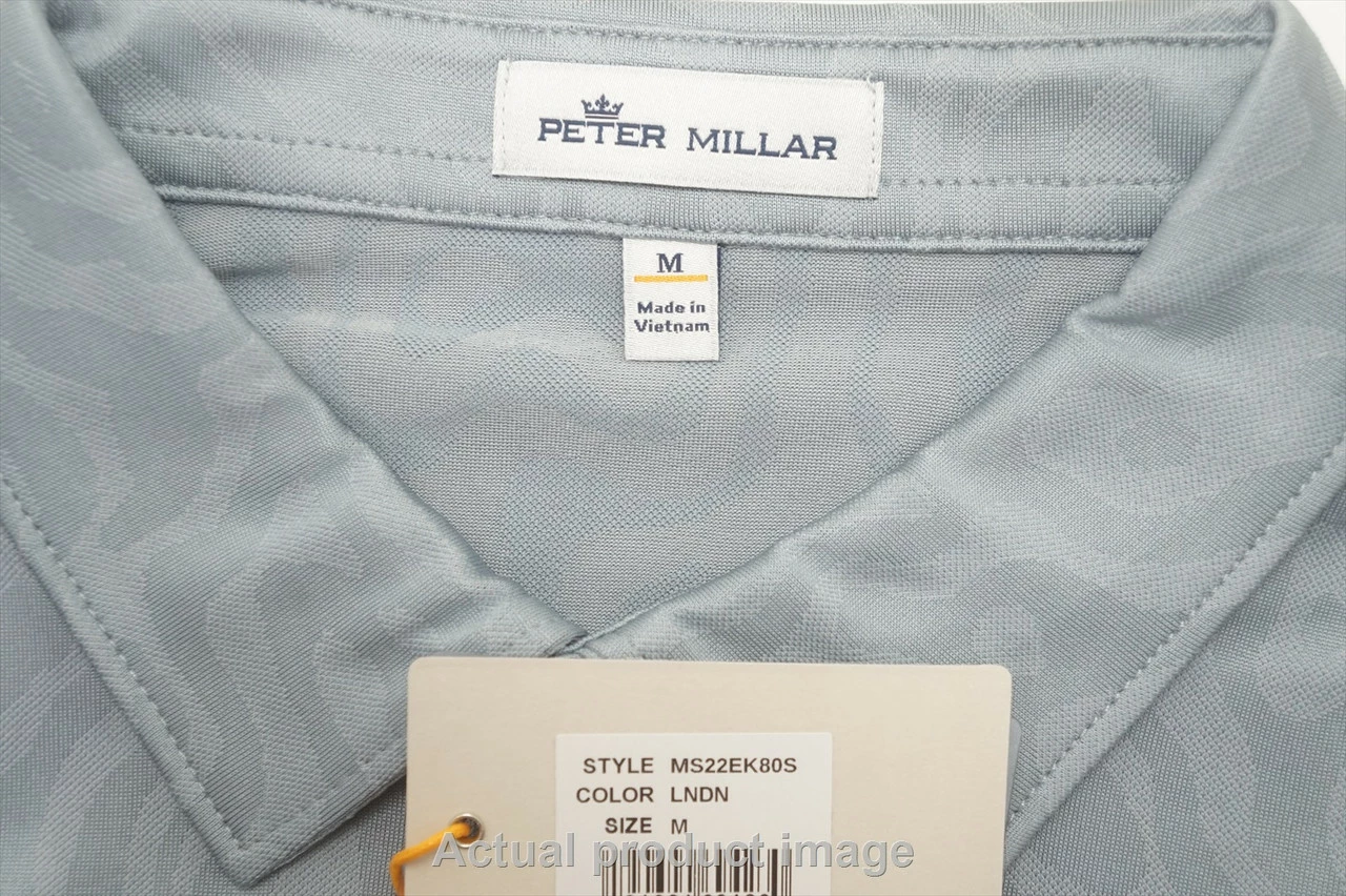 NEW Peter Millar Carl Topography Jacquard Polo Mens Medium LONDON 726A 995108 - Image 2