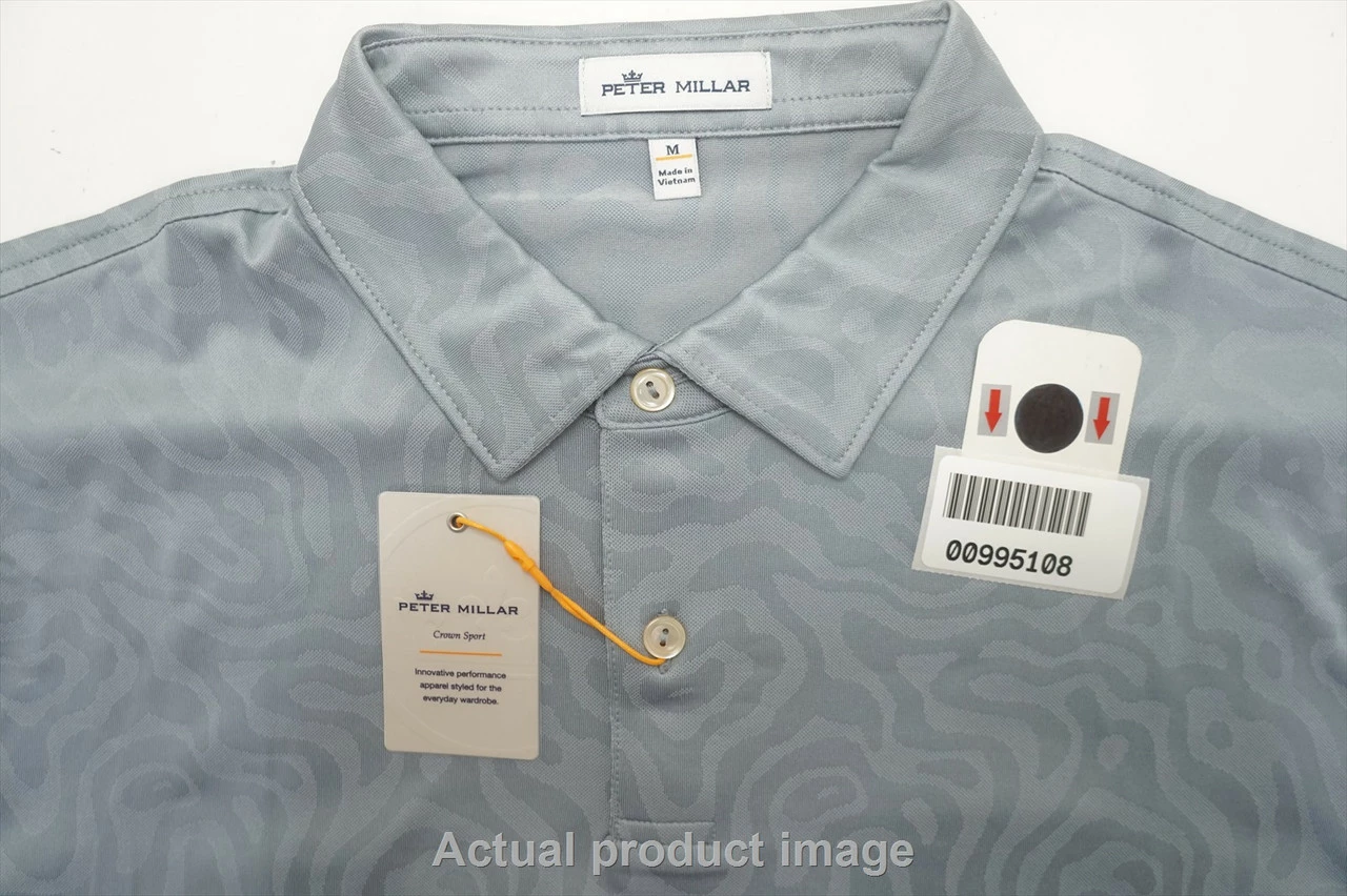 NEW Peter Millar Carl Topography Jacquard Polo Mens Medium LONDON 726A 995108 - Image 5