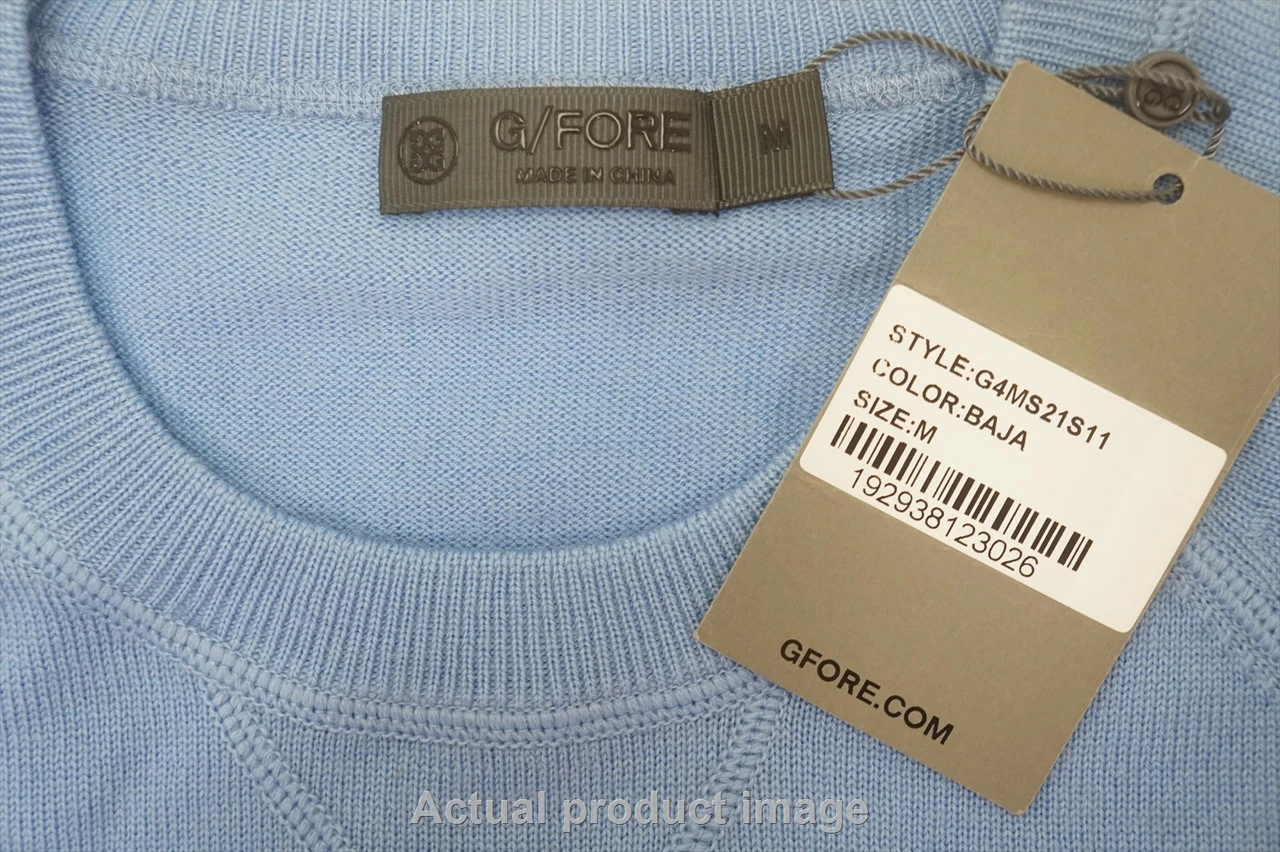 NEW G/Fore Golf Wool Sweater Mens Size Medium BAJA Crewneck 733A 00998387 - Image 2