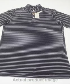 NEW Peter Millar Drum Performance Jersey Polo Mens Size Medium Black 735A 998811