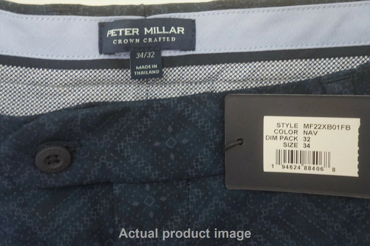 NEW Peter Millar Golf Surge Performance Pants Mens Size 34 32 Navy 735A 00998832 - Image 2