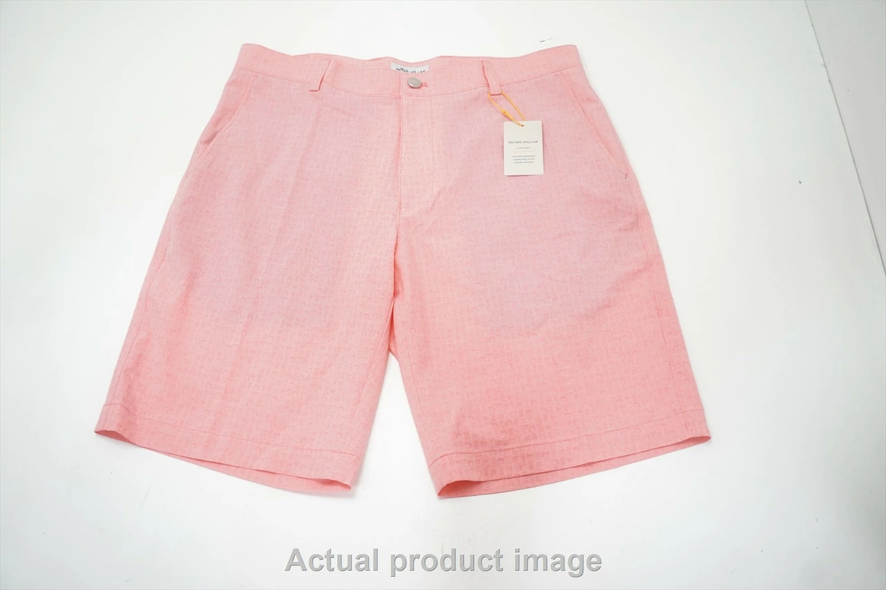NEW Peter Millar Shackleford Hybrid Shorts Mens 34 Coral Crush 735A 00998834