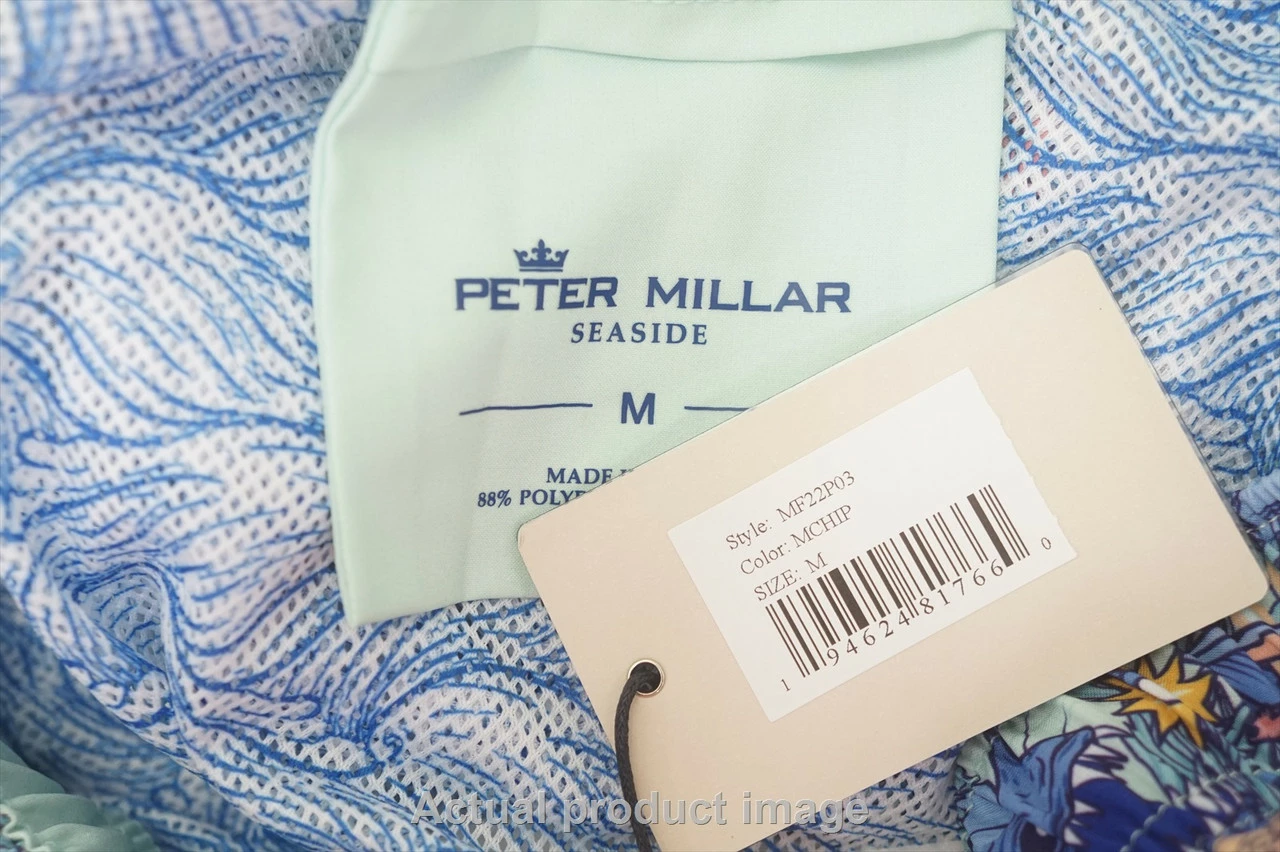 Peter Millar Golf Lit Up Swimtrunk Shorts Mens Size Medium Mint Chip 735A 998845 - Image 2