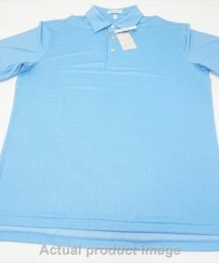 NEW Peter Millar Garcia Jersey Polo Mens Medium Blue Poppy 735B 00998854