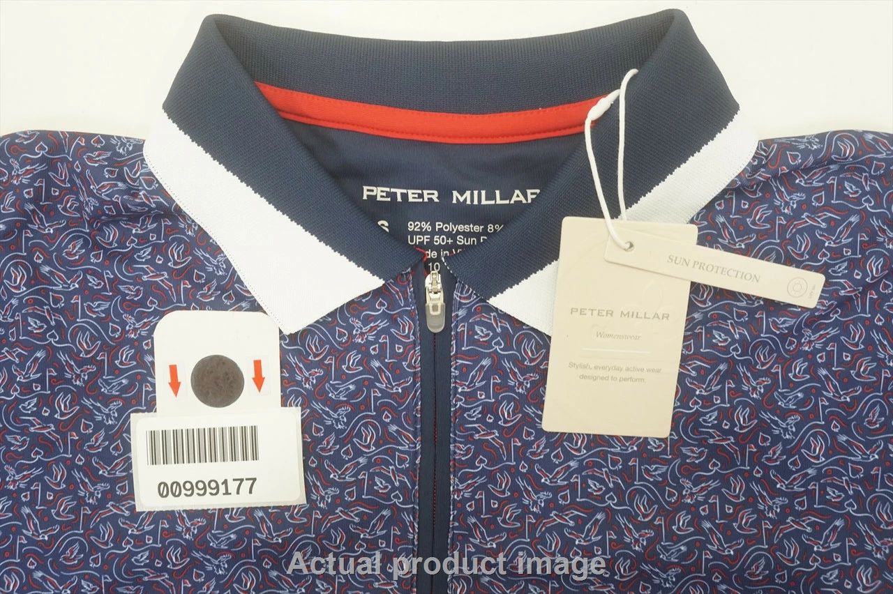 Peter Millar Bianca Cap Sleeve Polo Womens Small FLY WHITE 737A 00999177 - Image 5