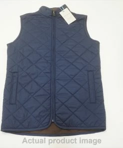 NEW Peter Millar Youth Essex Quilted Vest Girl Size Small (7-8) Navy 737B 1000006