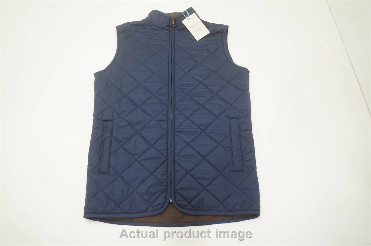 NEW Peter Millar Youth Essex Quilted Vest Girl Size Small (7-8) Navy 737B 1000006