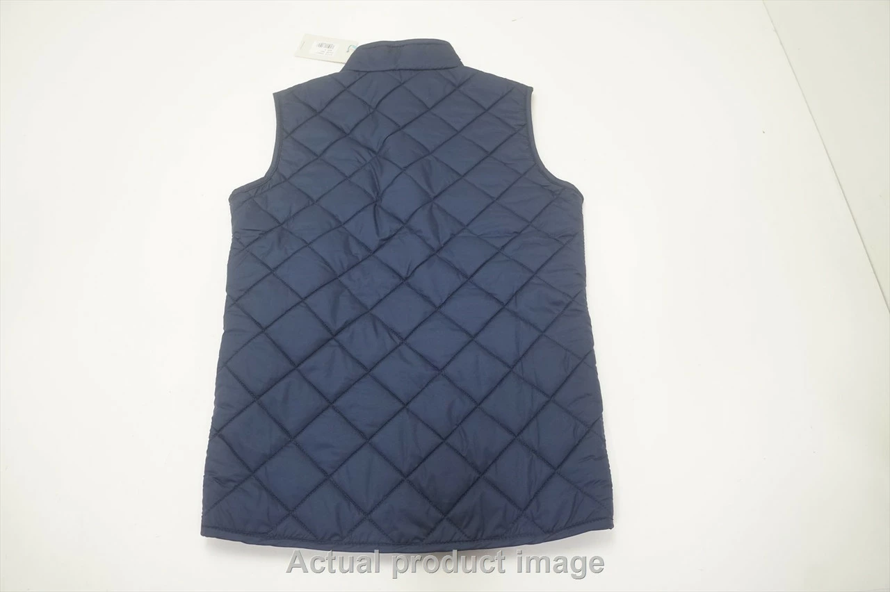 NEW Peter Millar Youth Essex Quilted Vest Girl Size Small (7-8) Navy 737B 1000006 - Image 3
