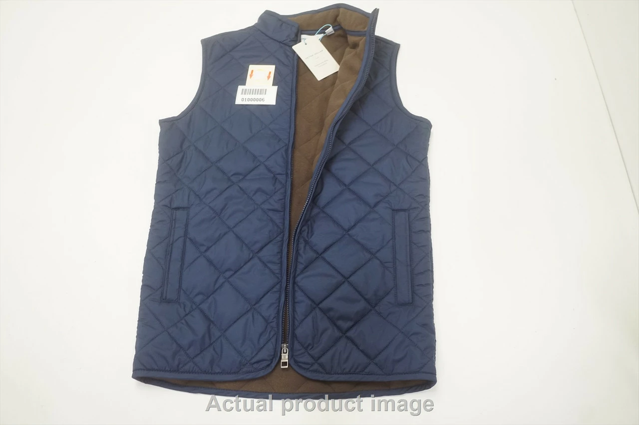 NEW Peter Millar Youth Essex Quilted Vest Girl Size Small (7-8) Navy 737B 1000006 - Image 5