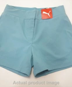NEW Puma Golf Bahama Shorts Womens Size Small Dusty Aqua Regular 738B 01001111