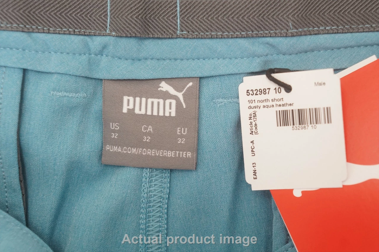 NEW Puma Golf 101 North Shorts Mens Size 32 Dusty Aqua Heather 739A 01001733 - Image 2