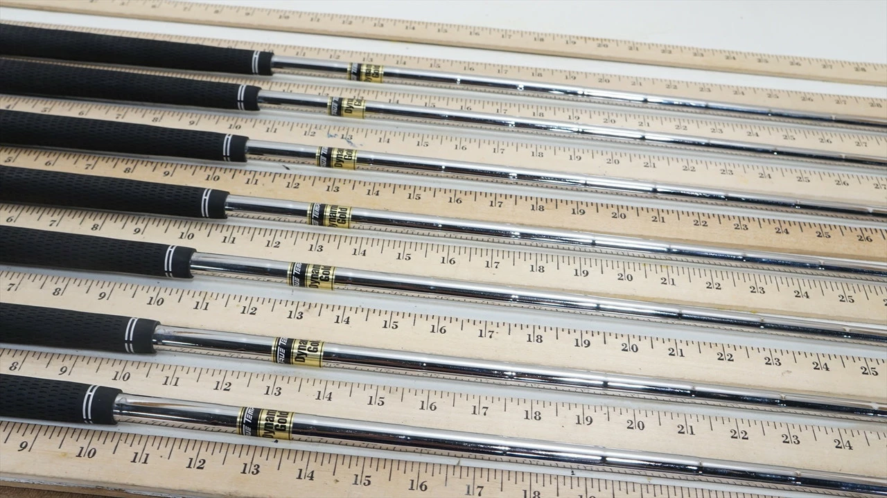 True Temper Dynamic Gold 130g S300 Stiff 34.25"-37.5" 7pc Iron Shaft Set 1006355