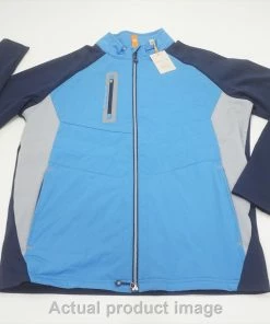 Peter Millar Merge Elite Hybrid Jacket Mens Medium Blue Poppy/Navy 745A 01007183
