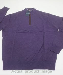 Peter Millar Excursionist Merino Wool Sweater Mens Medium Dplum 745A 1007199