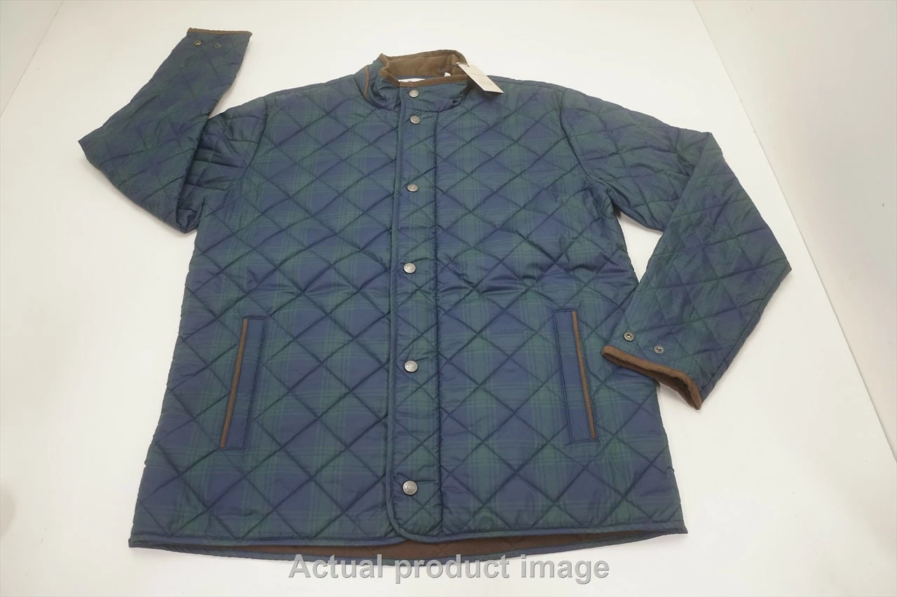 NEW Peter Millar Suffolk Full Zip Jacket Mens Medium Navy/Balsam 745B 01007207