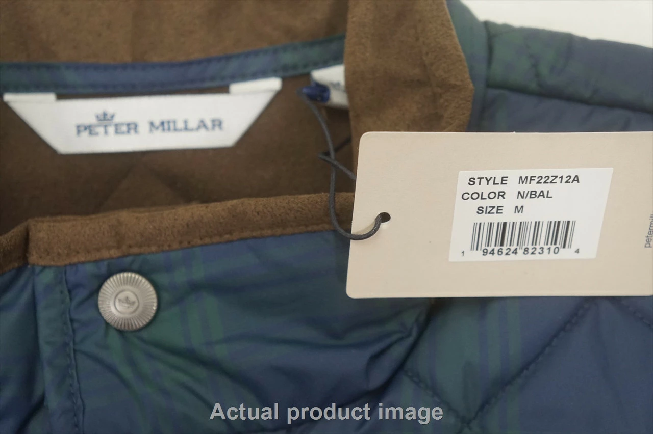 NEW Peter Millar Suffolk Full Zip Jacket Mens Medium Navy/Balsam 745B 01007207 - Image 2