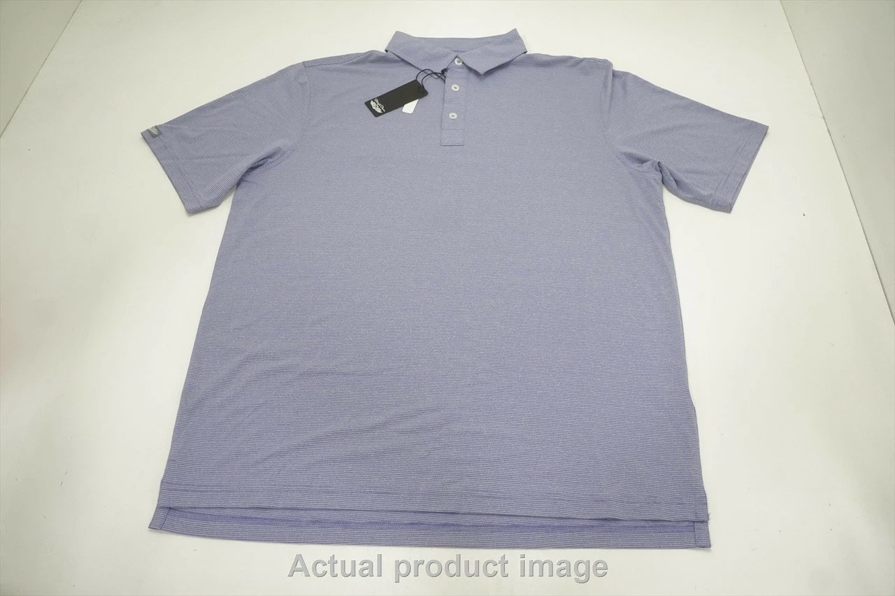 NEW Straight Down Golf Gamma Stripe Polo Mens Size Medium GRA 747A 01008254