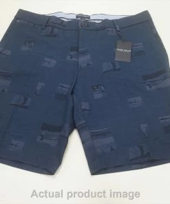 NEW Peter Millar Surge The Course Journal Shorts Mens Size 34 Navy 748A 1009123
