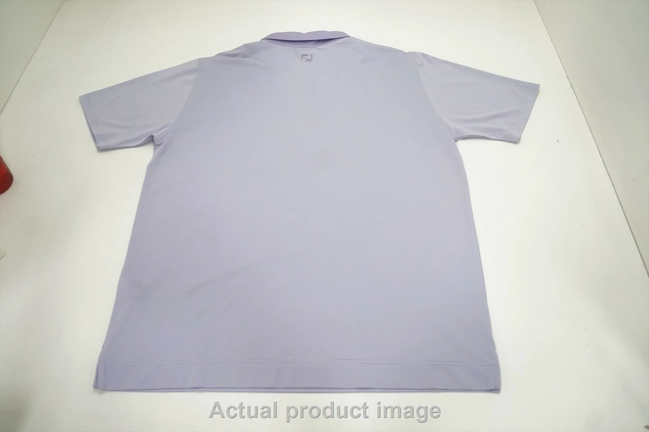 FootJoy Lisle End On End Athletic Fit Polo Mens Large Lilac/White 748A 1009131 - Image 3