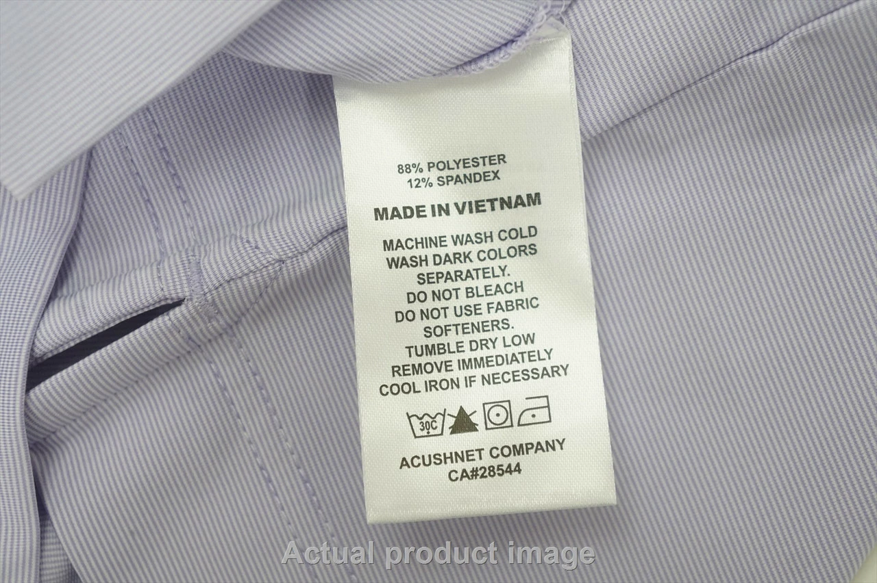 FootJoy Lisle End On End Athletic Fit Polo Mens Large Lilac/White 748A 1009131 - Image 4