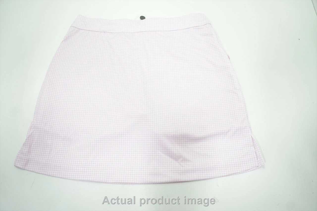 NEW FootJoy Golf Knit Skort Womens Size Medium Pink Houndstooth 755A 01013848 - Image 3