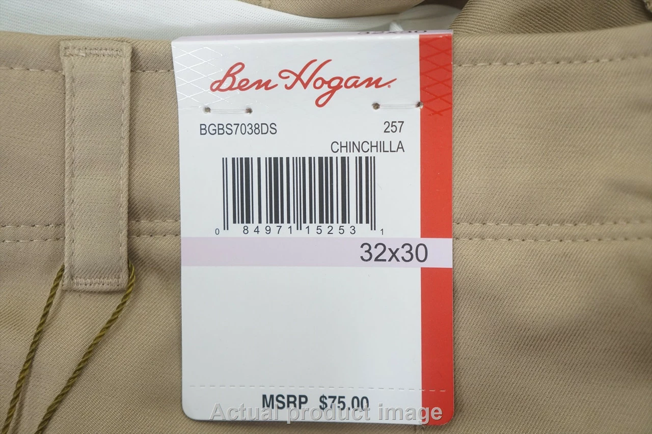 NEW Ben Hogan Golf Classic Pants Mens Size W32/L30 Chinchilla 756B 01014610 - Image 2