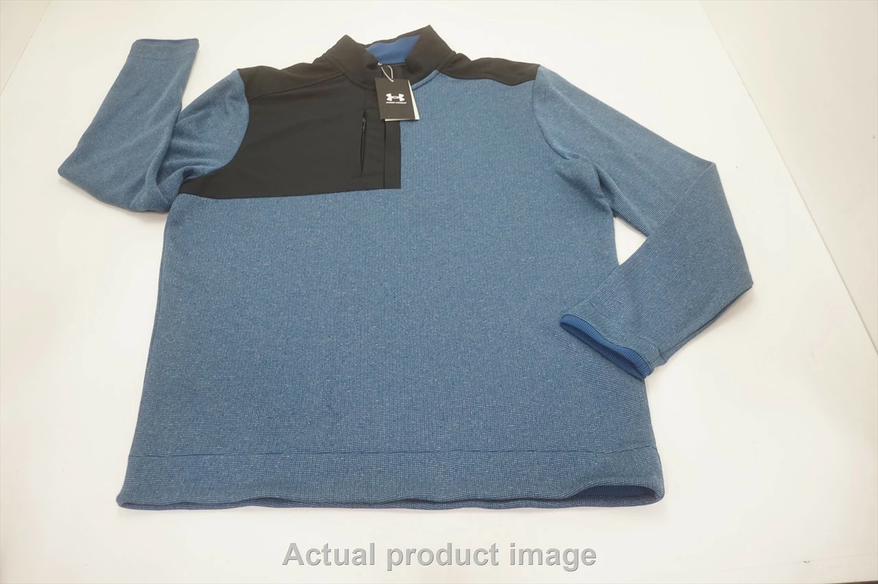 NEW Under Armour Golf Loose Pullover Mens Size Large Blue/Black 757A 01014623