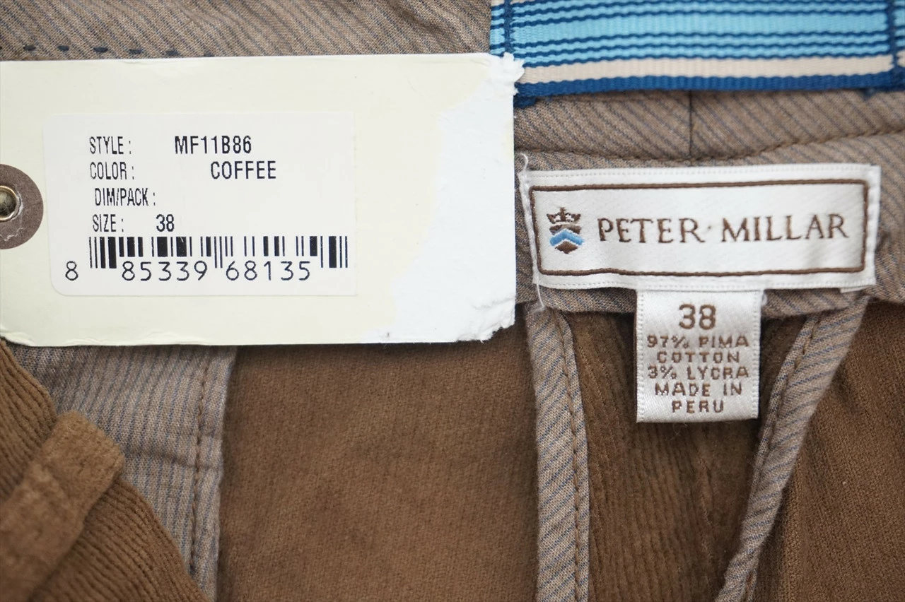 New Peter Millar Golf Crown Crafted Pants Mens Size 35 38 Coffee 337B 00794111 - Image 2