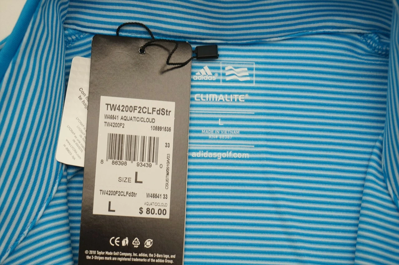 New Adidas Golf Climalite Jacket Womens Size Large Aquatic/Cloud 256B - Image 2