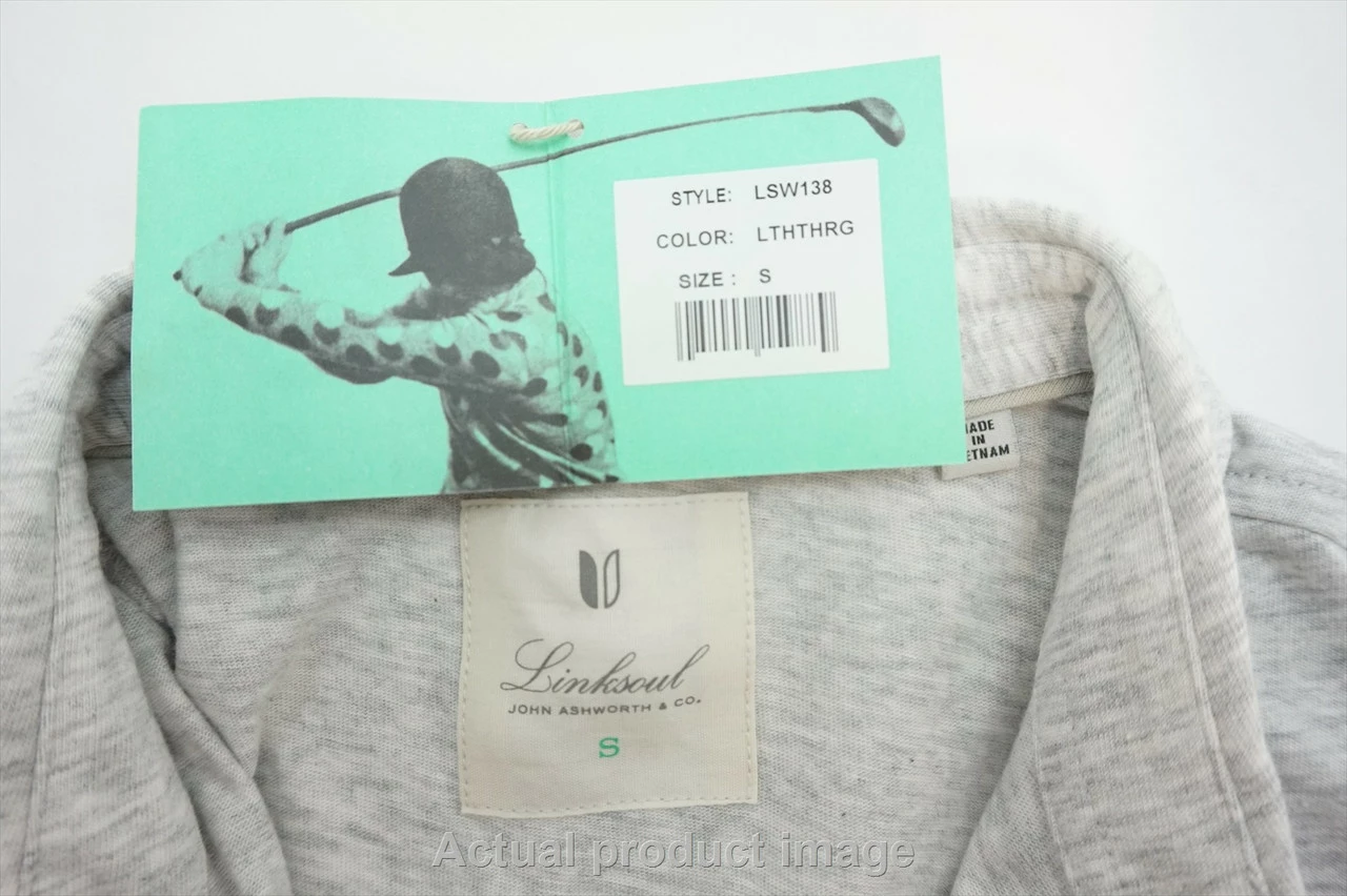 New Linksoul Golf Roll Up Pullover Womens Size Small Light Heather Grey 310A - Image 2