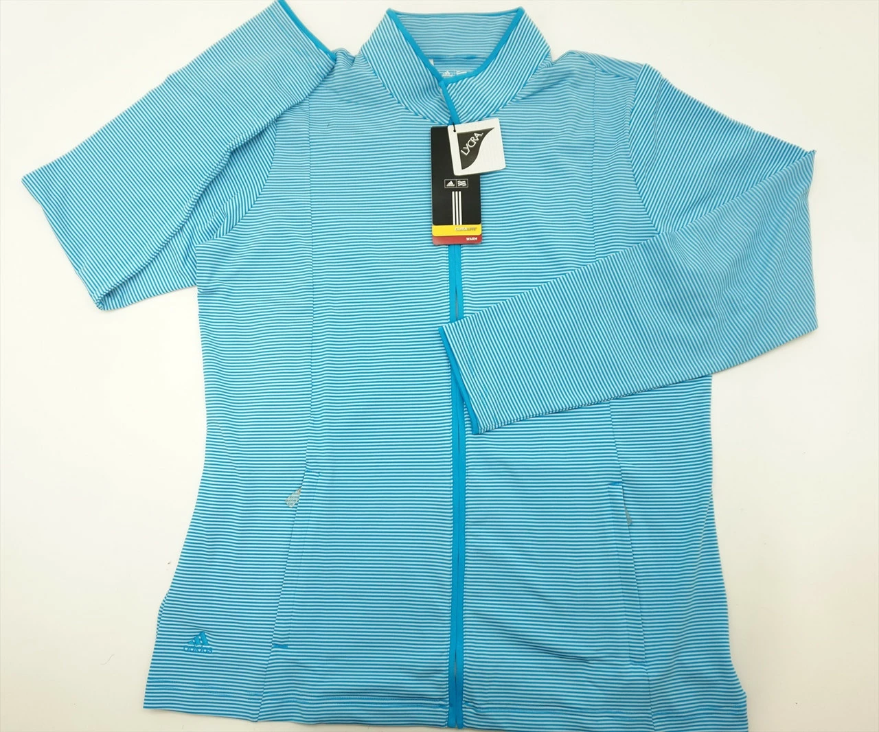 New Adidas Golf Climalite Jacket Womens Size Large Aquatic/Cloud 256B