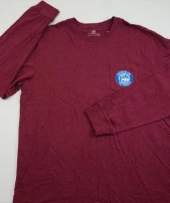 New Southern Tide Original Skipjack Pullover Large Heather Black Cherry 306C